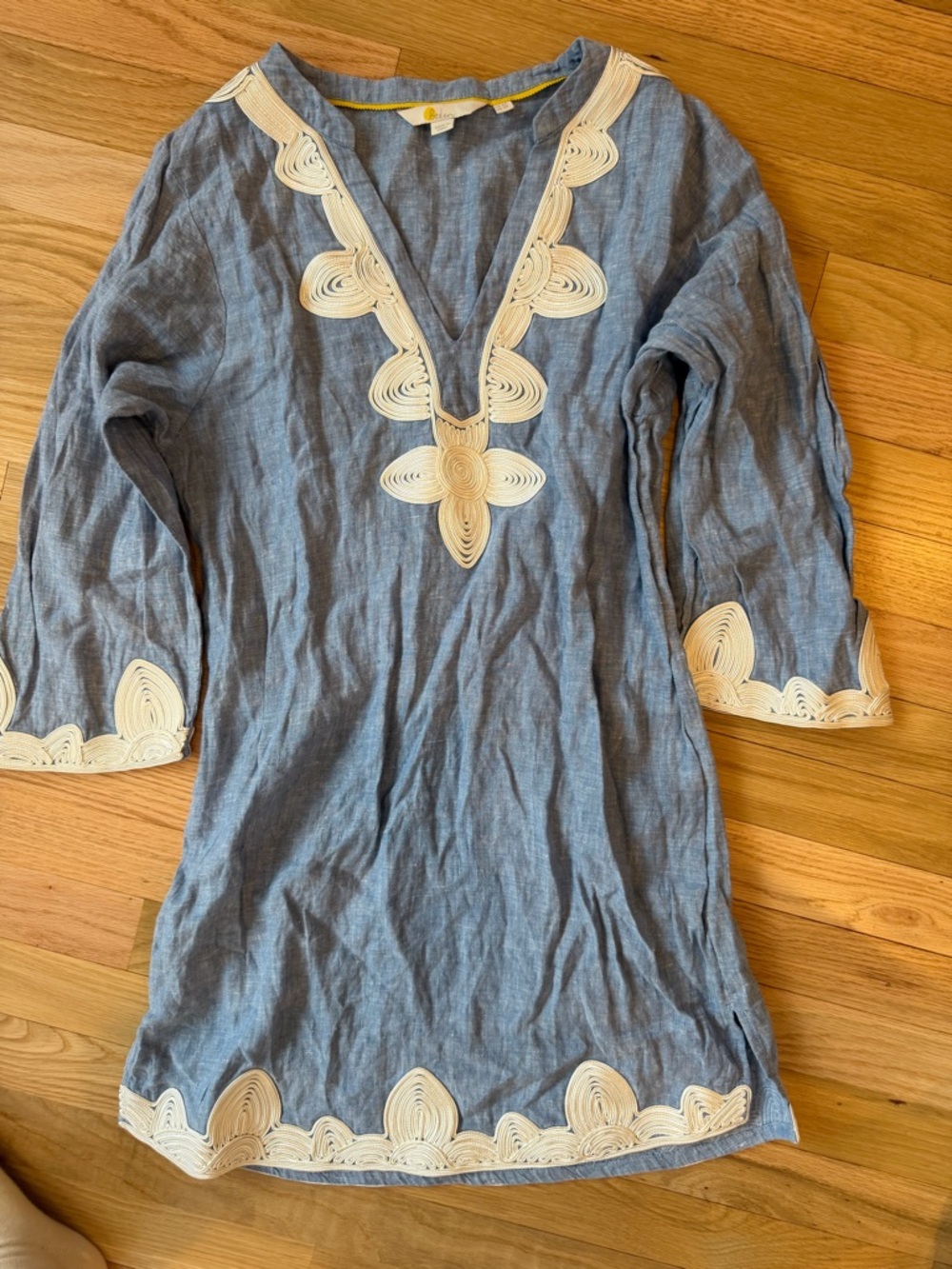 Boden Tunic with Cream Embroidered Trim